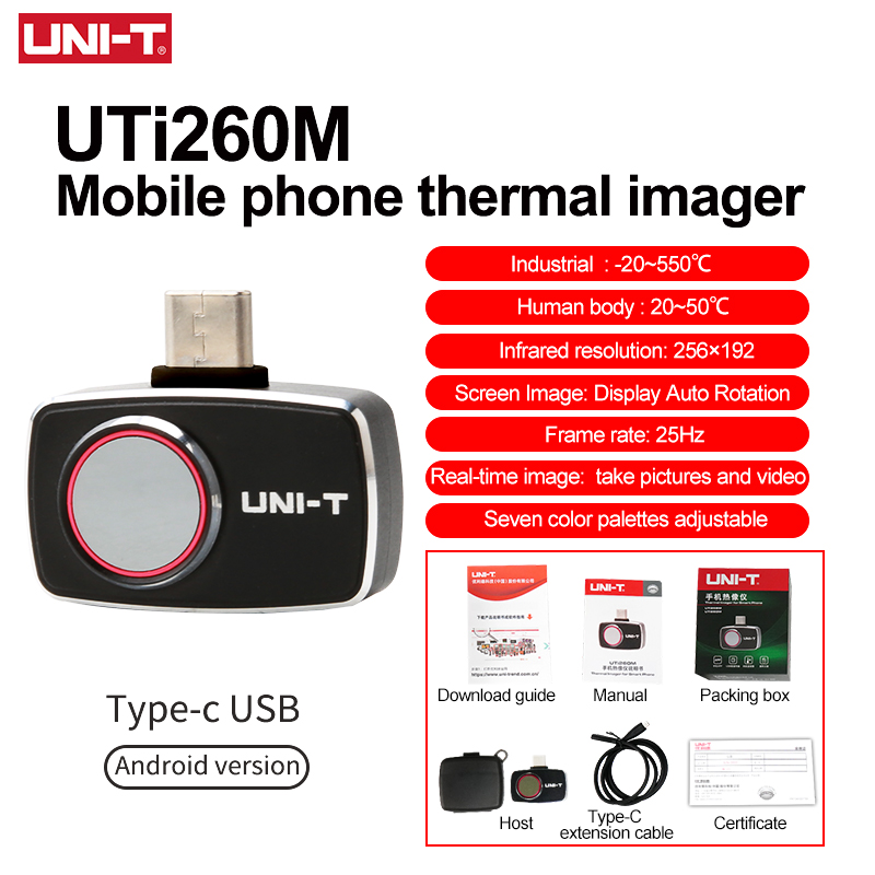 UNI-T Thermal Imager For Mobil - đánh giá và giá Thermal Imaging Camera 256X192