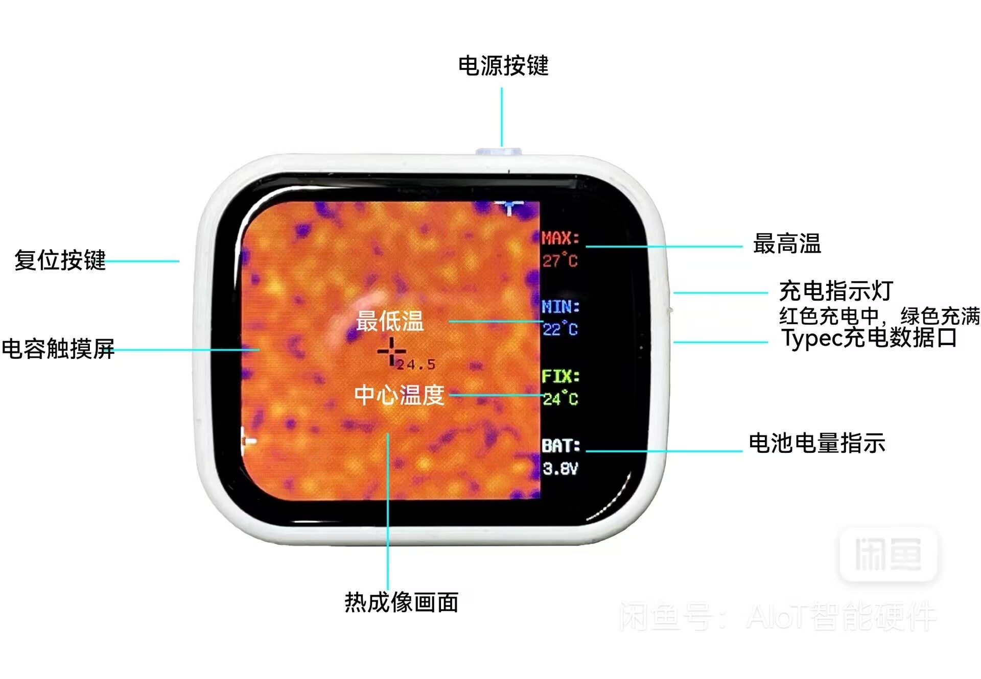 320 * 240 touch screen mini po - đánh giá và giá Underfloor Heating Thermal Detector